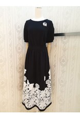Black Emb Lace Dress