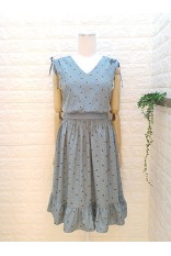 V Neck Printed Dress