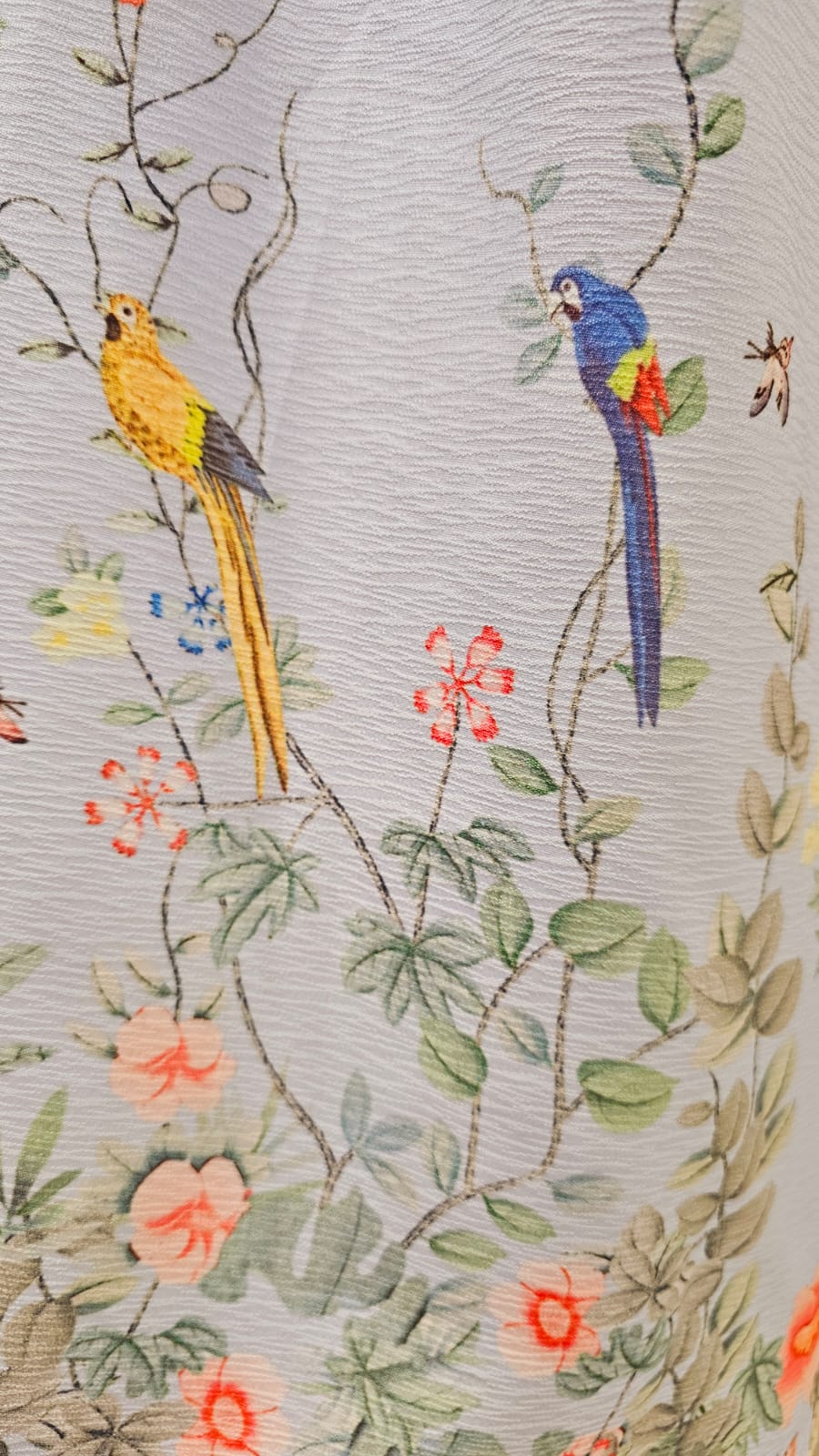 Parrots Print Dress Blue_