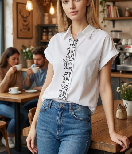 Playful Pups Shirt White