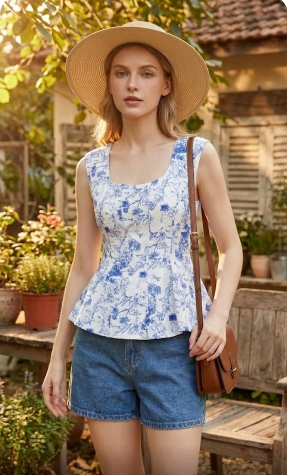 Porcelain Bloom Top